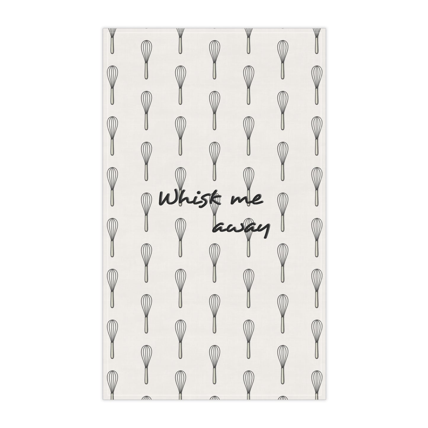 “Whisk Me Away” Tea Towel (White)