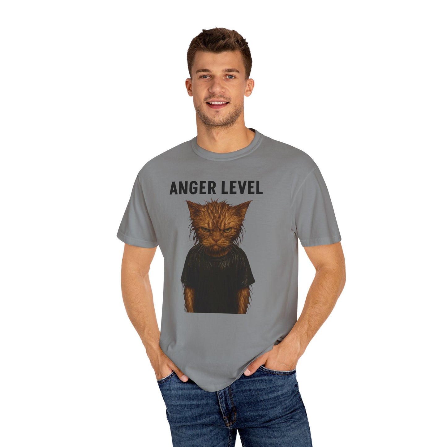 Anger level: Wet cat