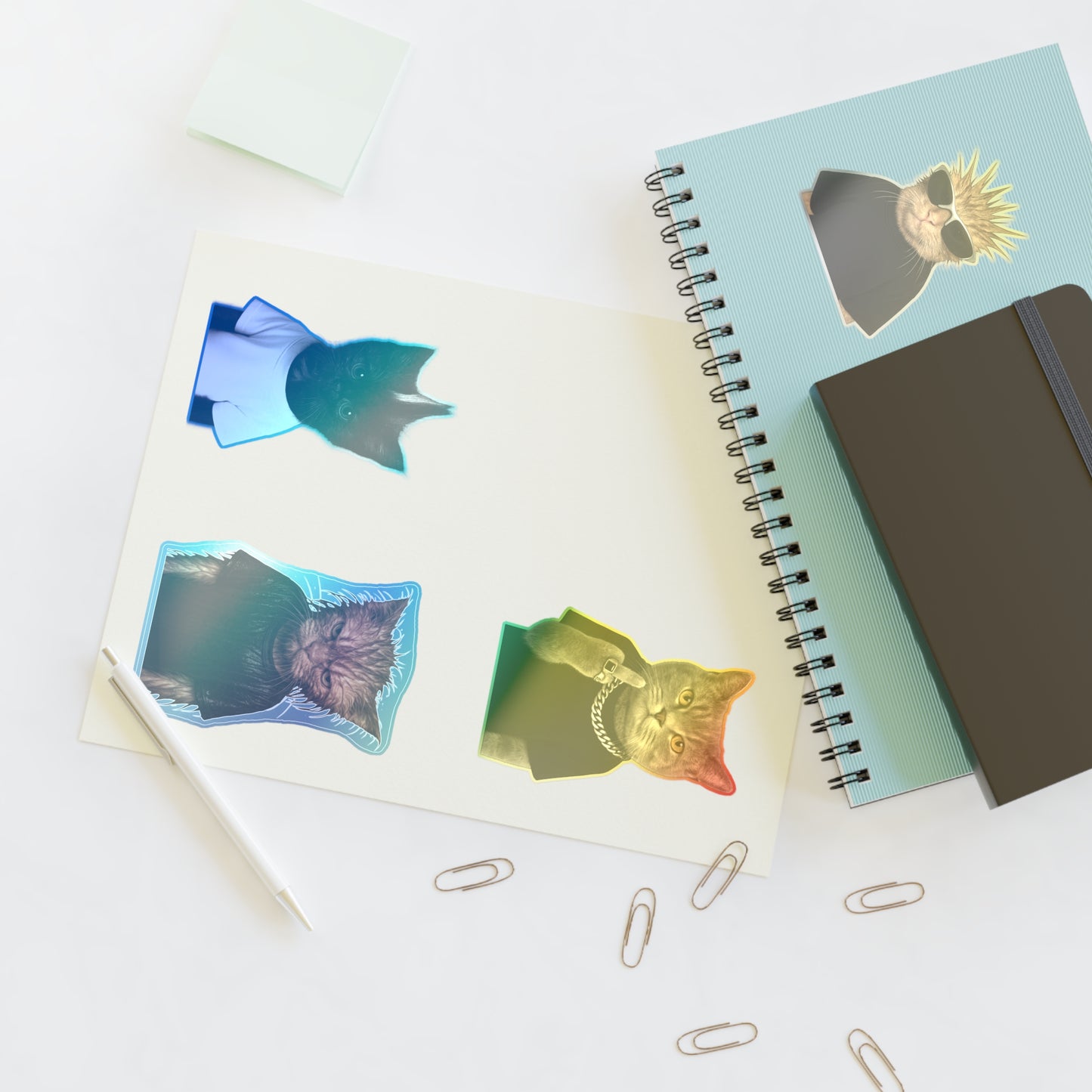 Cool Cats Holographic Stickers (4-pack)