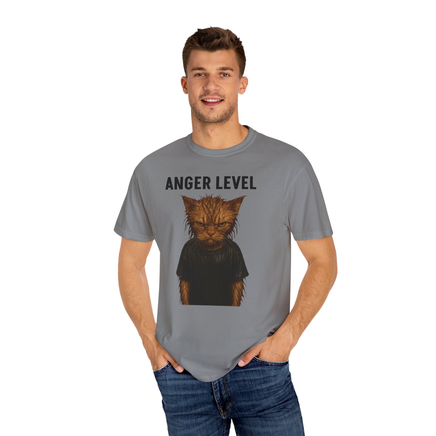 Anger level: Wet cat