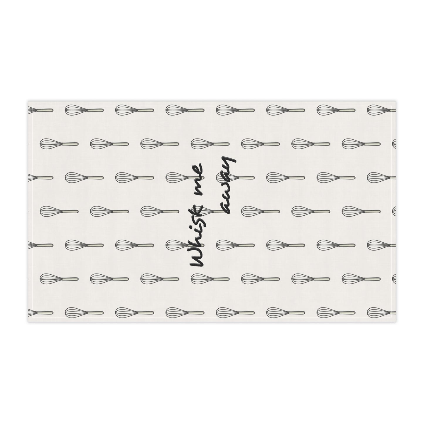 “Whisk Me Away” Tea Towel (White)