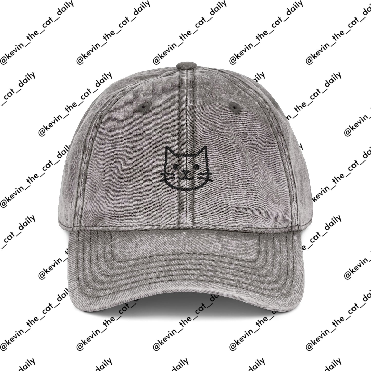 MINIMAL CAT FACE (BLACK THREAD)