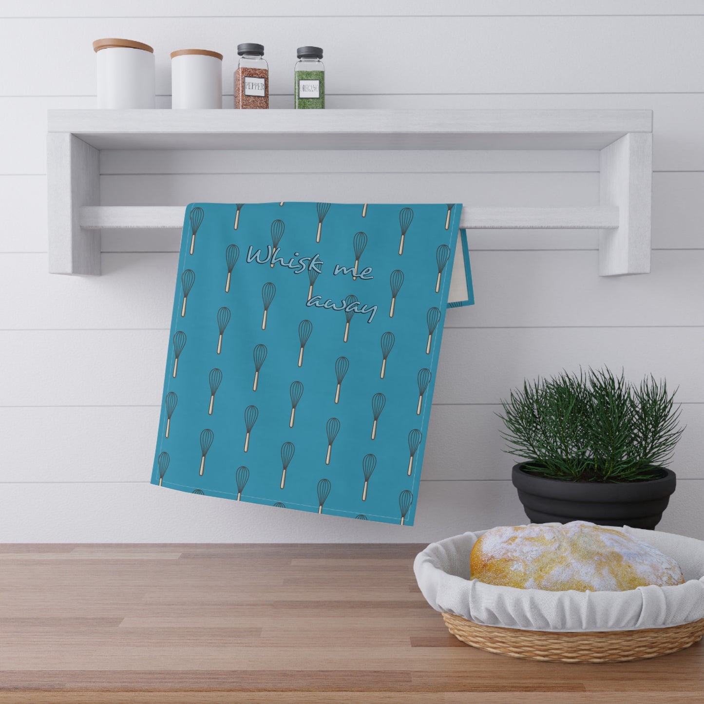 “Whisk Me Away” Tea Towel (Blue)