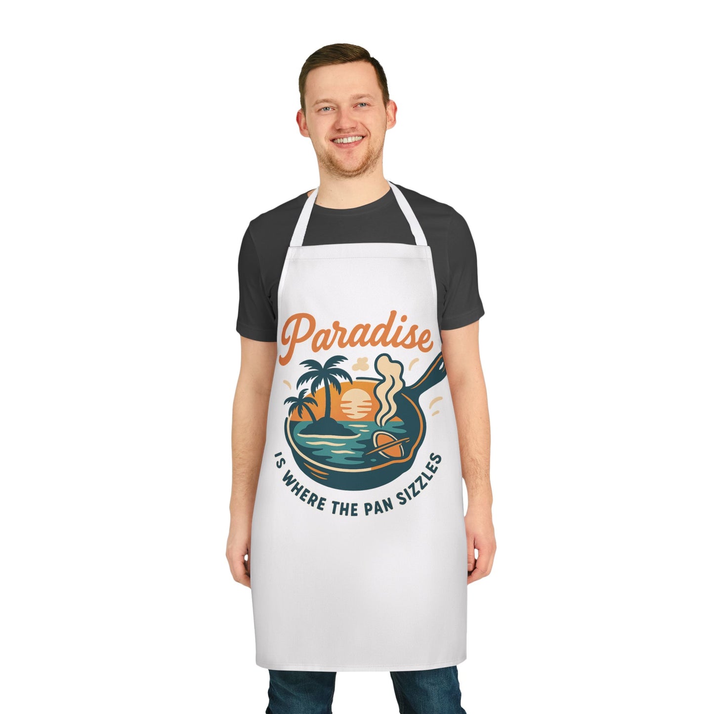 “Paradise Is Where the Pan Sizzles” Apron
