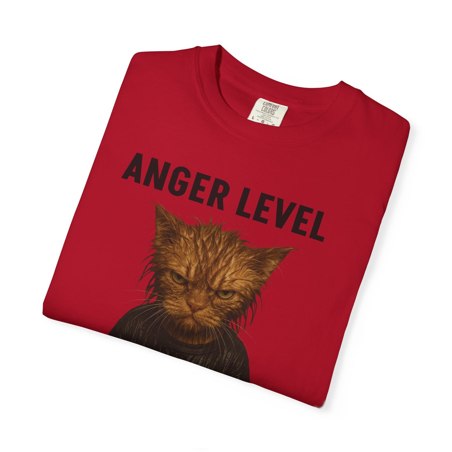 Anger level: Wet cat
