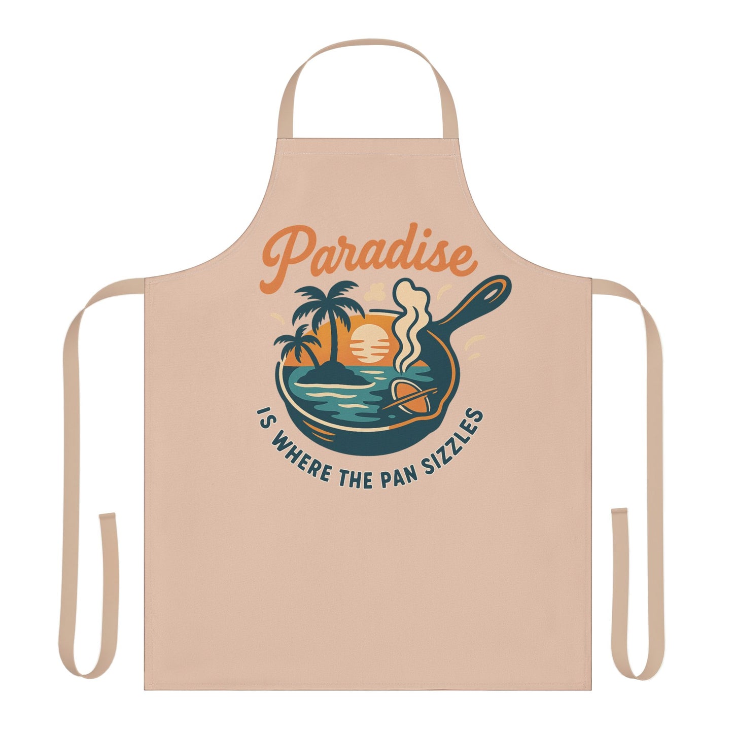 “Paradise Is Where the Pan Sizzles” Apron