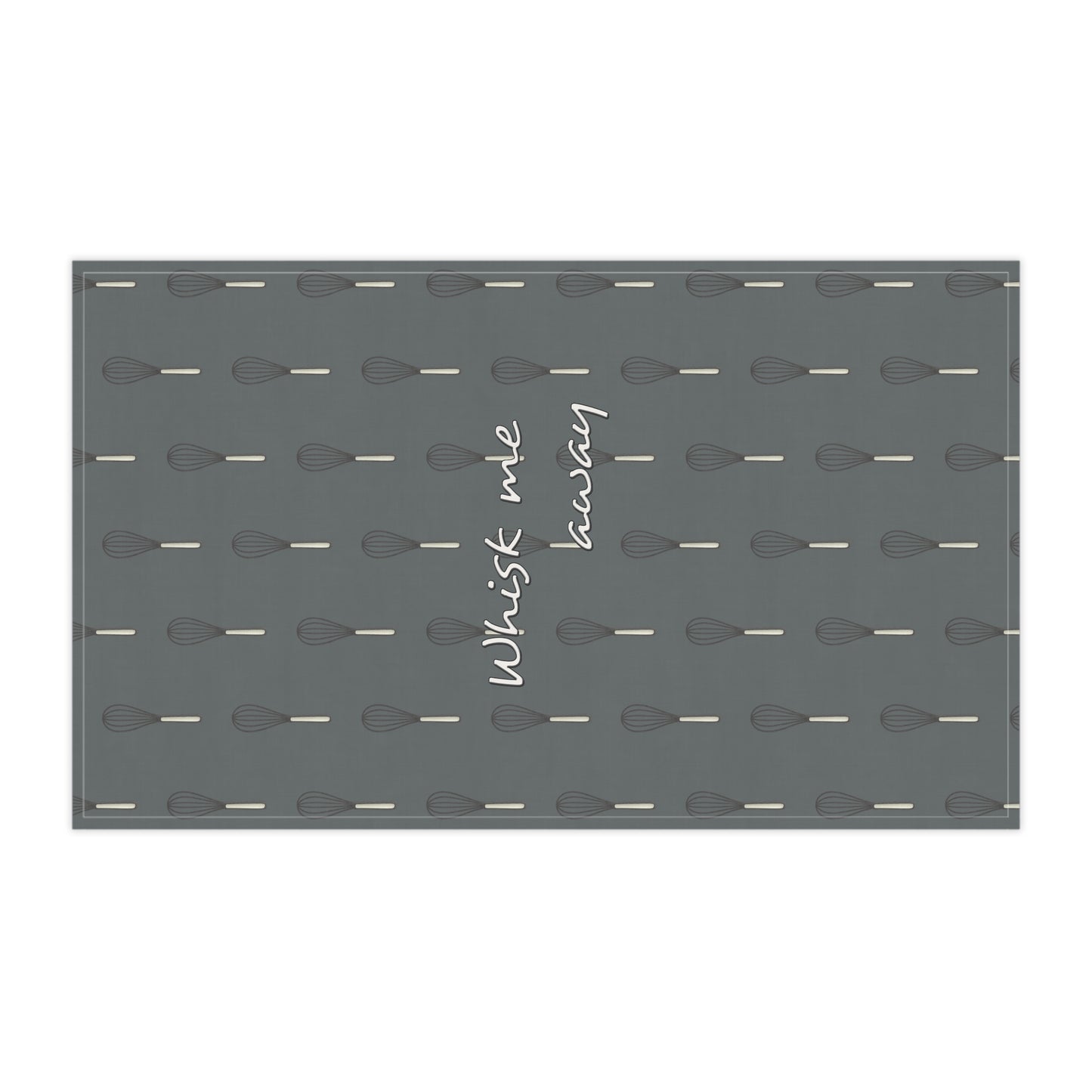 “Whisk Me Away” Tea Towel (Charcoal)