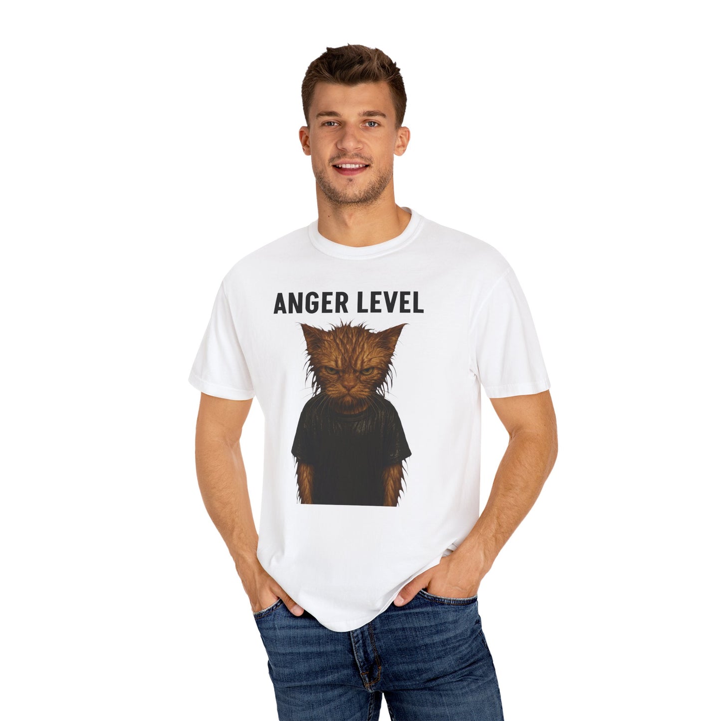 Anger level: Wet cat