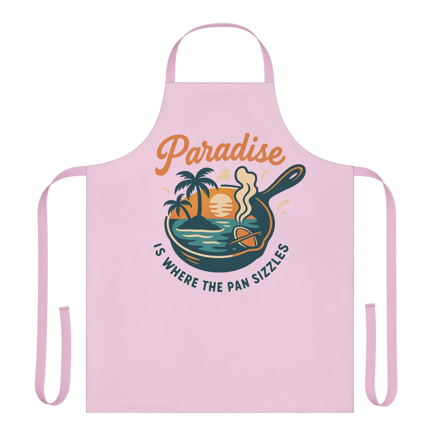 “Paradise Is Where the Pan Sizzles” Apron