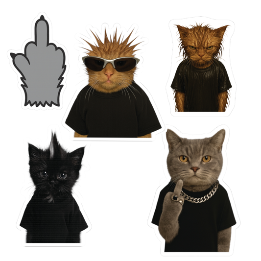 ULTIMATE CAT CHAOS – Mega Sticker Pack (10-pack)