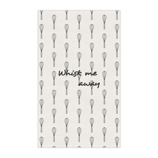 “Whisk Me Away” Tea Towel (White)