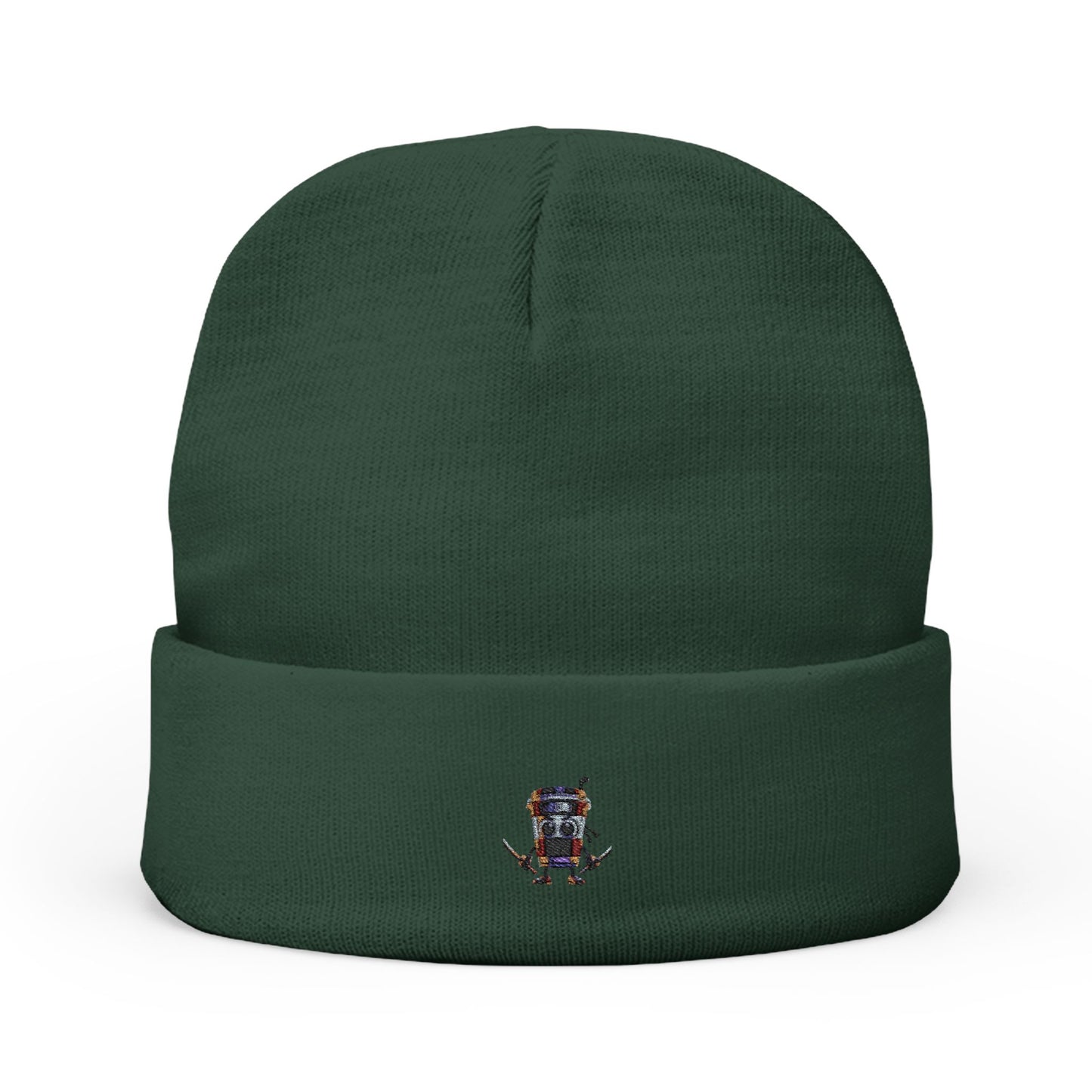 Cappuccino Assassino Embroidered  Knit Beanie