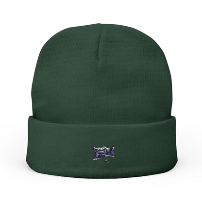 Bombardiro Crocodilo Embroidered Knit Beanie