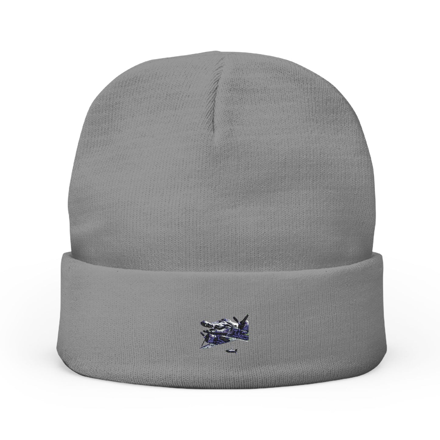 Bombardiro Crocodilo Embroidered Knit Beanie