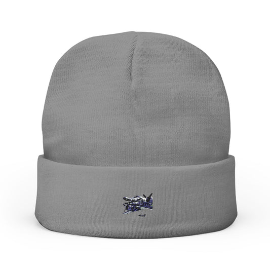 Bombardiro Crocodilo Embroidered Knit Beanie