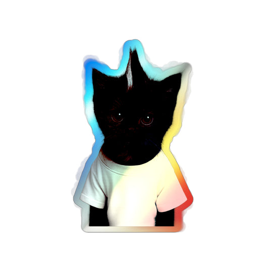 "Kevin" Holographic Stickers [kevin_the_cat_store]