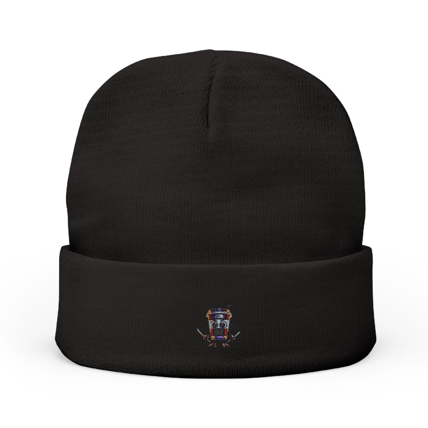Cappuccino Assassino Embroidered  Knit Beanie