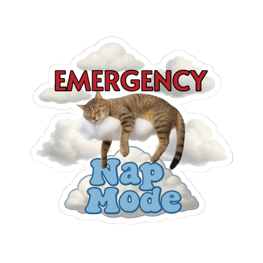 "EMERGENCY Nap Mode" Sticker [kevin_the_cat_store]