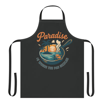 “Paradise Is Where the Pan Sizzles” Apron