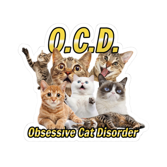 "Obsessive Cat Disorder" Sticker [kevin_the_cat_store]