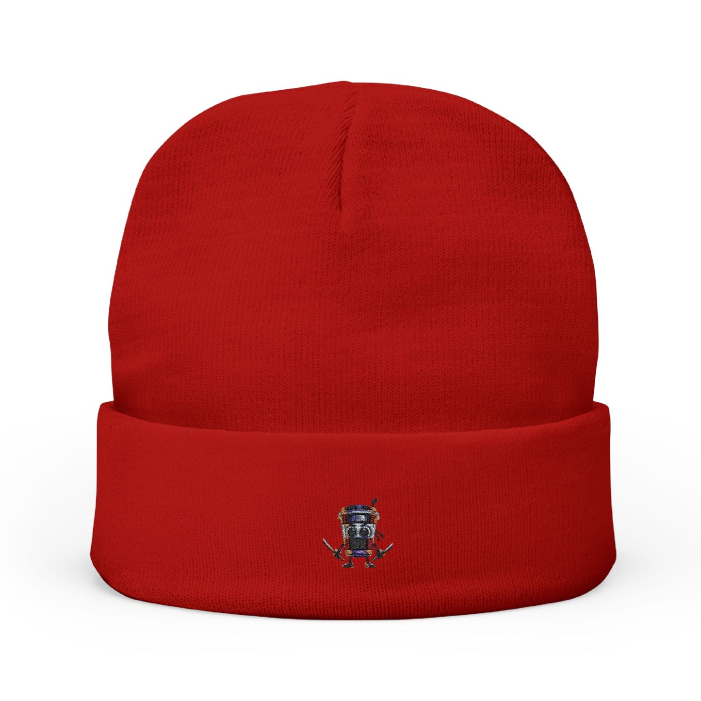 Cappuccino Assassino Embroidered  Knit Beanie