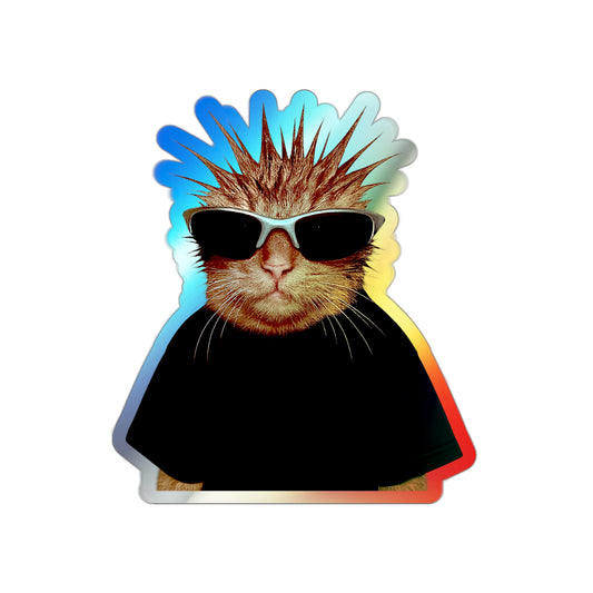 "COOL CAT" Holographic Sticker [kevin_the_cat_store]