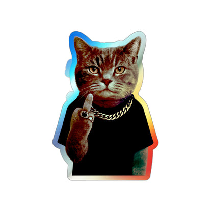 "F**K YOU" Holographic Stickers [kevin_the_cat_store]