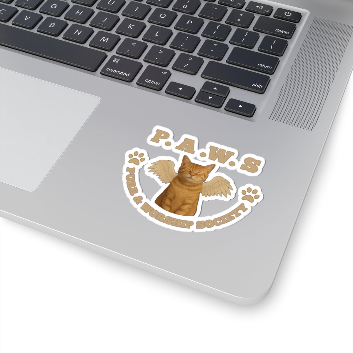 "Paw & Worship Society" Sticker [kevin_the_cat_store]