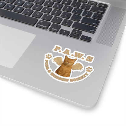 "Paw & Worship Society" Sticker [kevin_the_cat_store]