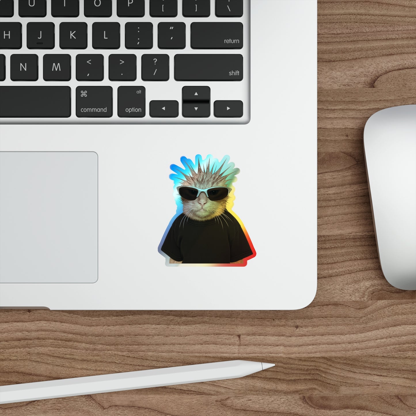"COOL CAT" Holographic Sticker [kevin_the_cat_store]